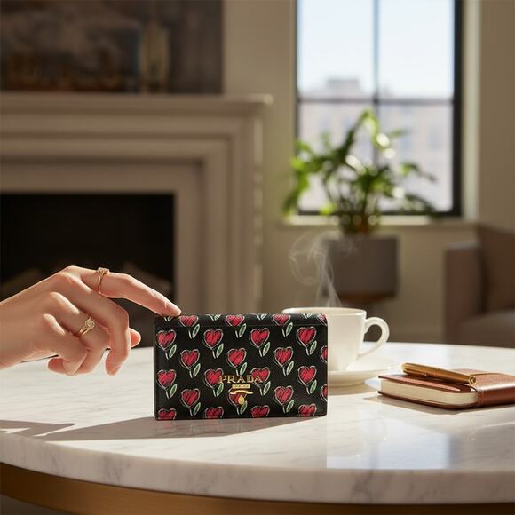 Prada Vitello Move Love Card Wallet Saffiano Leather - Picture 9 of 9